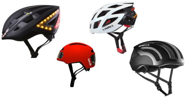 Four of the best smart bike helmets with brake / indicator lights