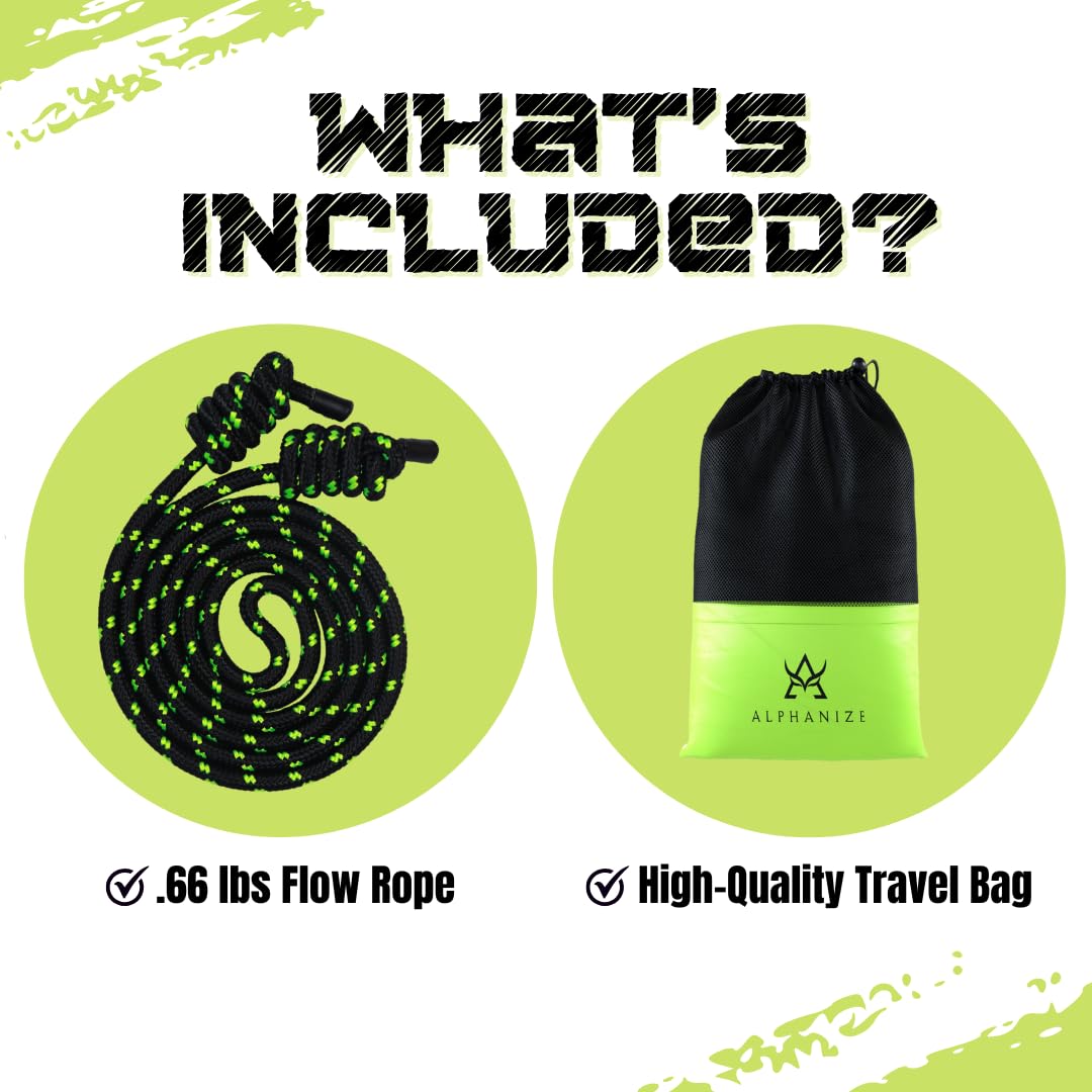 ALPHANIZE Flow Rope Exercise Jump Ropes for Home Gym Cardio