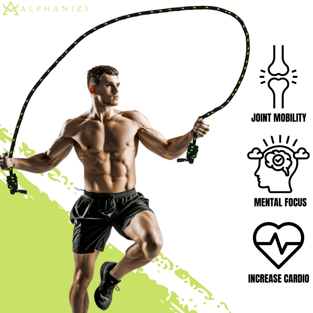 ALPHANIZE Flow Rope Exercise Jump Ropes for Home Gym Cardio