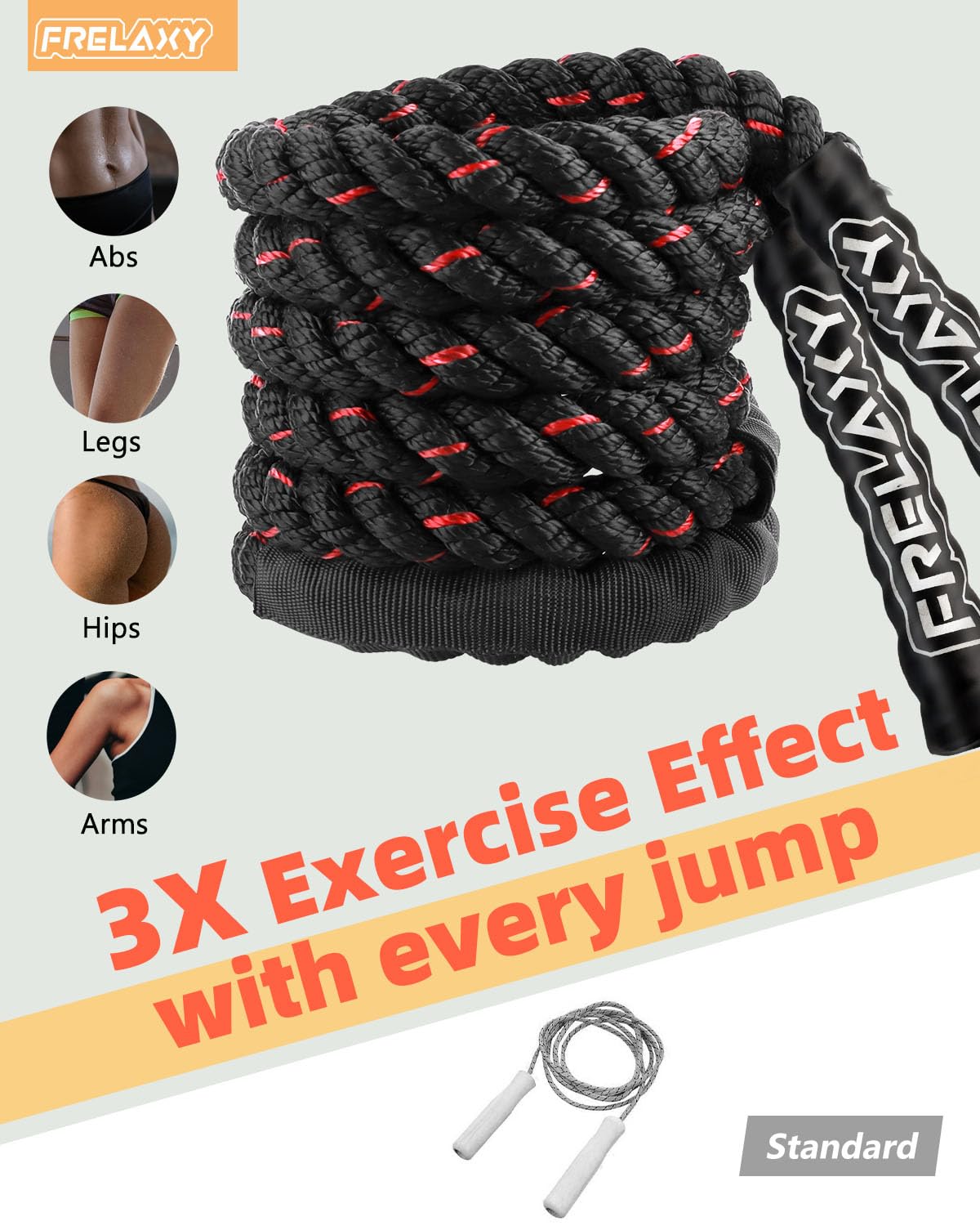 Frelaxy Jump Rope 1LB - Weighted Jump Rope for beginners