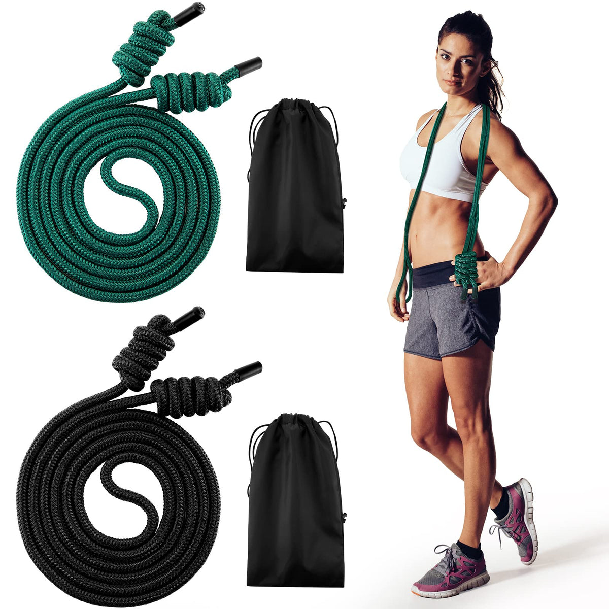 2 Pcs Flow Exercise Rope for Fitness Flow Double Braid Workout Rope