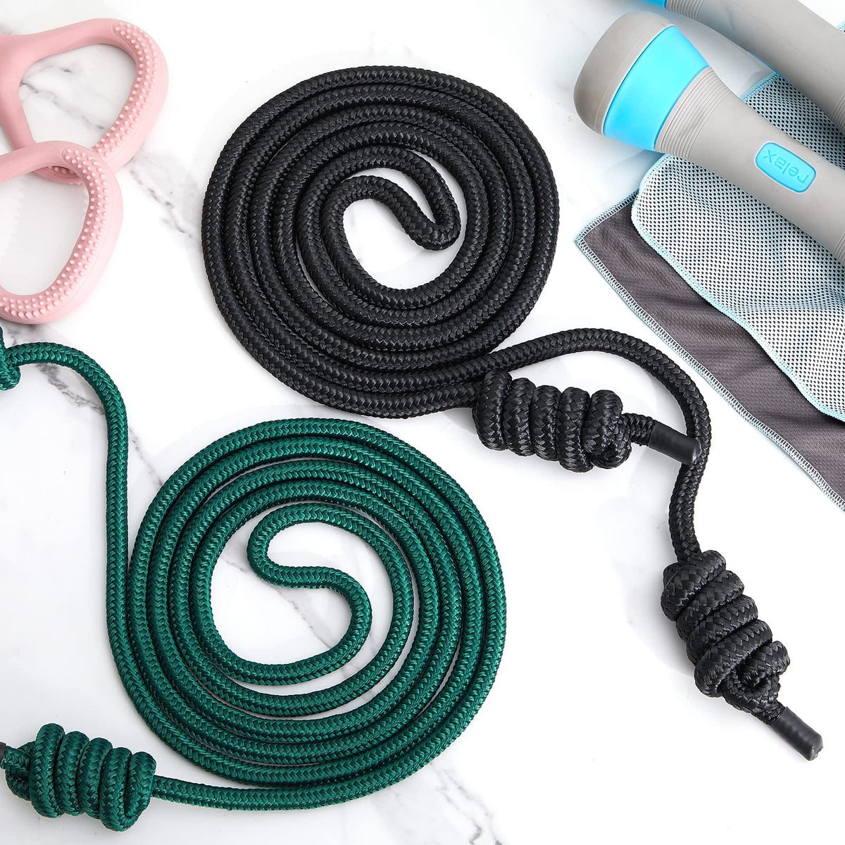 2 Pcs Flow Exercise Rope for Fitness Flow Double Braid Workout Rope