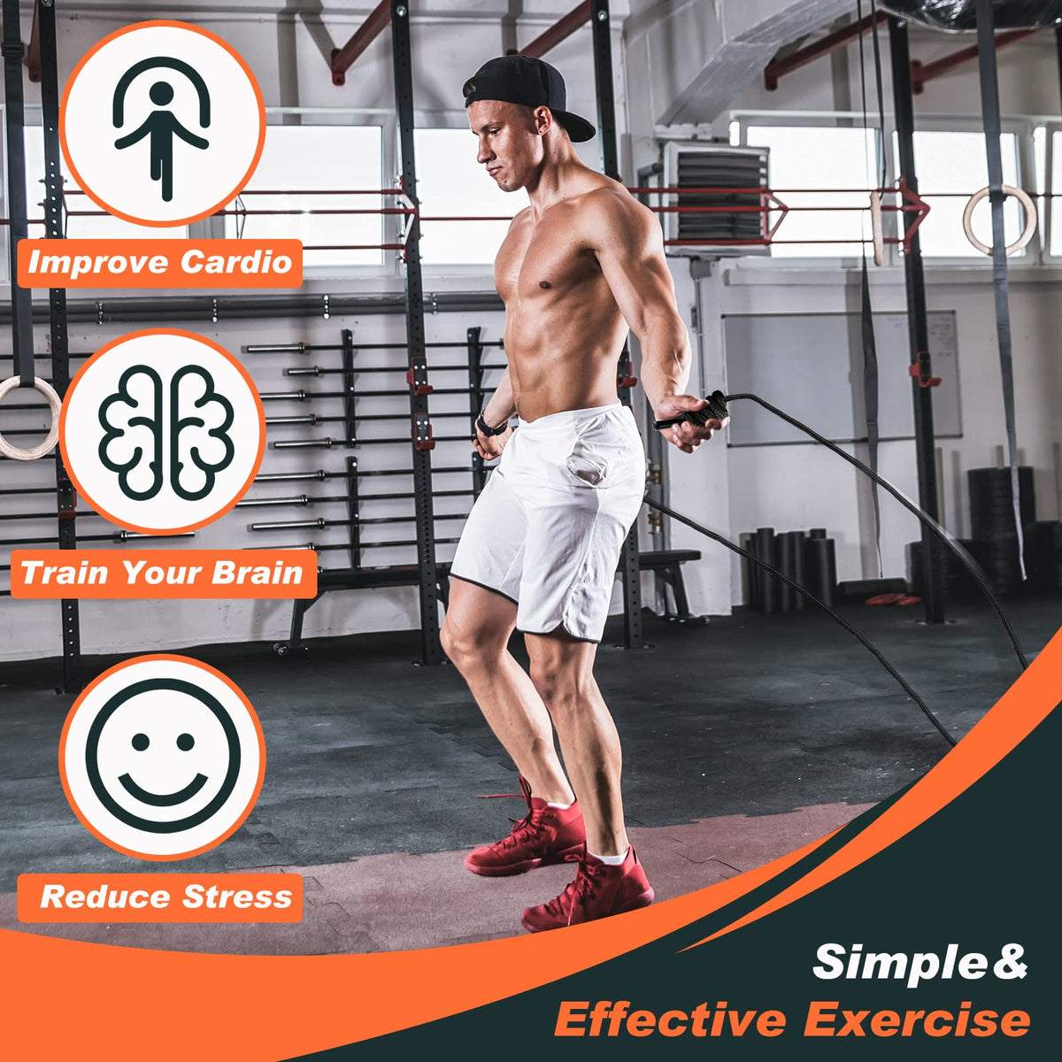 2 Pcs Flow Exercise Rope for Fitness Flow Double Braid Workout Rope