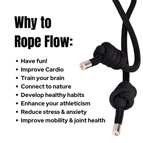 OCTOMOVES Flow Rope Exercise With Training Modules – Black