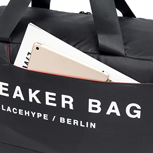 LaceHype Premium Sneaker Duffel Travel Gym Training Bag with 3 Dividers 