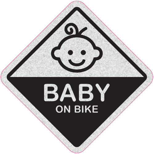 Baby on Bike - Child Bike Seat Reflective Stickers - Diamond